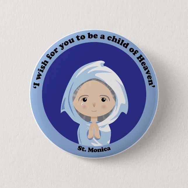 Badge Rond 5 Cm St Monica (Devant)