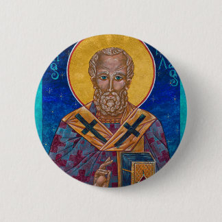 Badge Rond 5 Cm St. Nicholas le bouton Miracle Worker