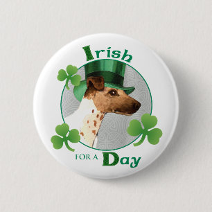 Badge Rond 5 Cm St. Patrick's Day Smooth Fox Terrier