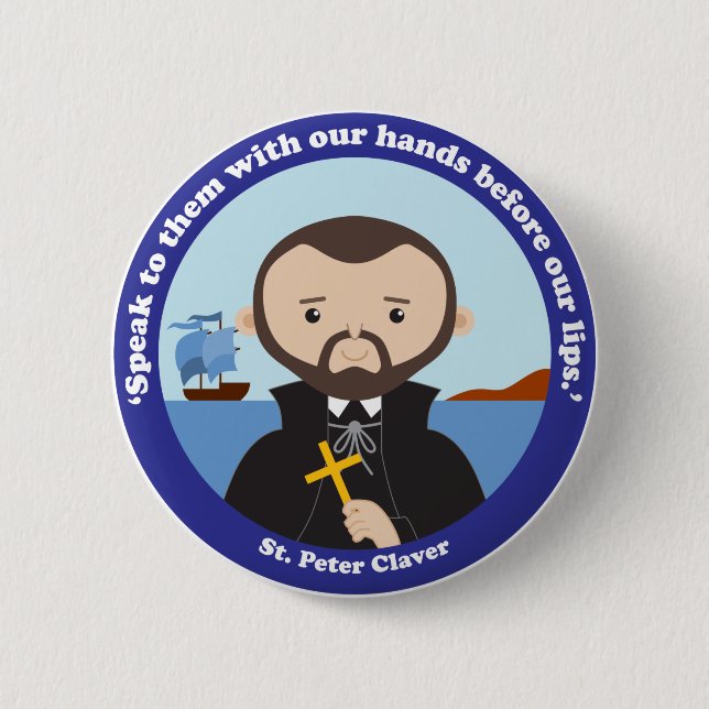 Badge Rond 5 Cm St. Peter Claver (Devant)
