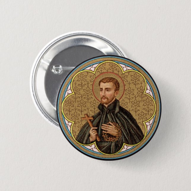 Badge Rond 5 Cm St. Peter Claver (BK 058) Round (Devant & derrière)