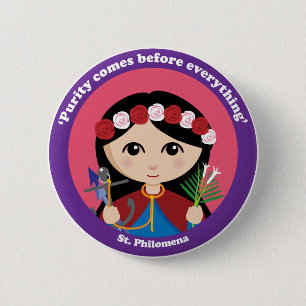 Badge Rond 5 Cm St Philomena
