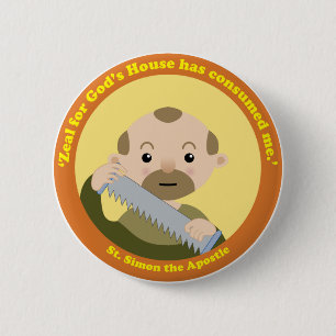 Badge Rond 5 Cm St Simon l'apôtre