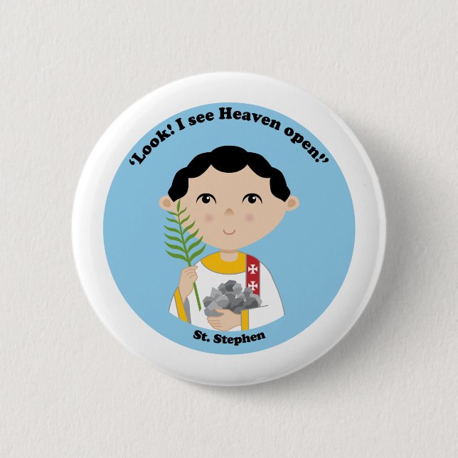 Badge Rond 5 Cm St. Stephen (Devant)