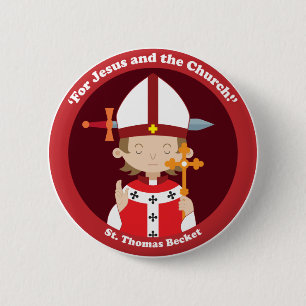 Badge Rond 5 Cm St Thomas Becket