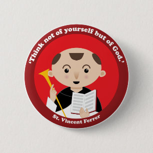 Badge Rond 5 Cm St Vincent Ferrer