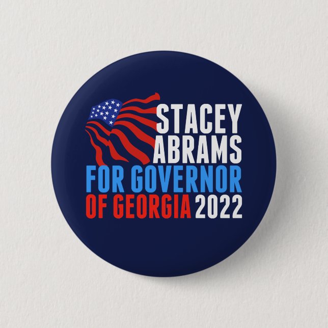 Badge Rond 5 Cm Stacey Abrams pour le gouverneur de la Géorgie 202 (Devant)