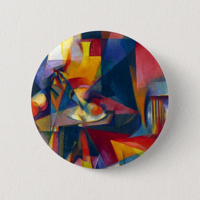 Badge Rond 5 Cm Stanton Macdonald Wright Synchromie 3 (Devant)