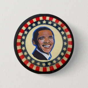 Badge Rond 5 Cm Stars&stripes d'Obama