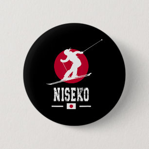 Badge Rond 5 Cm Station de ski Niseko Station de ski Japon Hokkaid