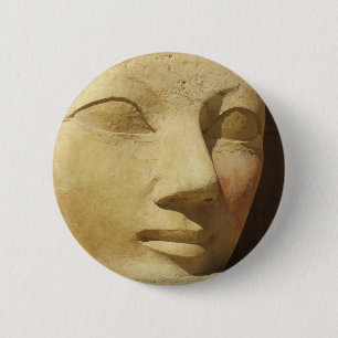 Badge Rond 5 Cm Statue de Hatshepsut, pharaon Hatshepsut de