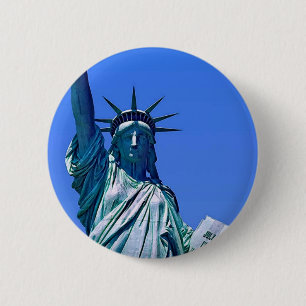 Badge Rond 5 Cm Statue de la liberté