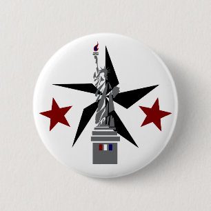 Badge Rond 5 Cm statue de liberté