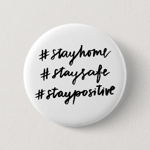 Badge Rond 5 Cm #stayhome #staysafe #staypositive #stayhome
