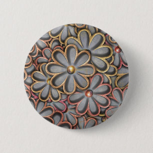 Badge Rond 5 Cm Steampunk flower power