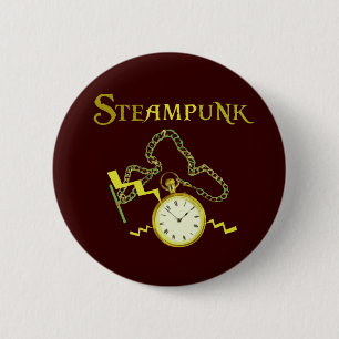 Badge Rond 5 Cm Steampunk Pocketwatch