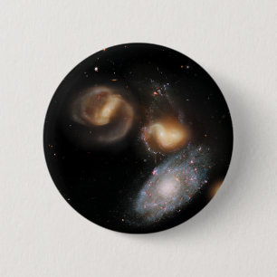 Badge Rond 5 Cm Stephan's Quintet Galaxies