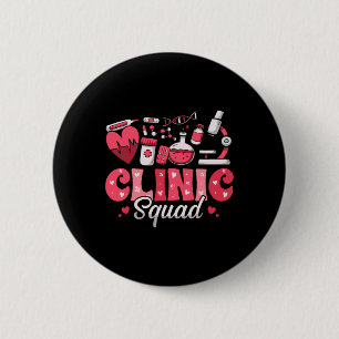 Badge Rond 5 Cm Stéthoscope d'équipe de clinique Léopard Infirmièr