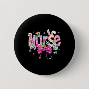 Badge Rond 5 Cm Stéthoscope d'infirmière Mignon Coquette Arc Stéth