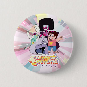 Badge Rond 5 Cm Steven Universe   Crystal Gem Group Huddle