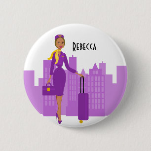 Badge Rond 5 Cm Steward (hôtesse de l'air) fabuleux