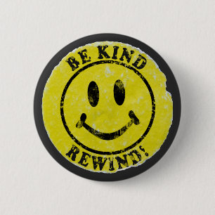 Badge Rond 5 Cm Sticker de location vidéo rétro