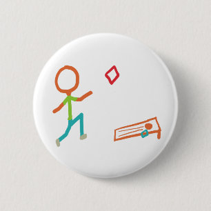 Badge Rond 5 Cm Stickman Cornhole