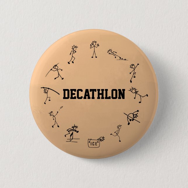 Badge Rond 5 Cm Stickman de décathlon (Devant)