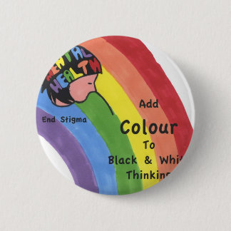 Badge Rond 5 Cm Stigmate de santé mentale de fin