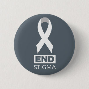 Badge Rond 5 Cm Stigmate d'extrémité pour le Pin. de cancer de