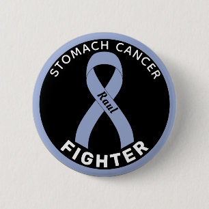 Badge Rond 5 Cm Stomach Cancer Fighter Ribbon Black Button