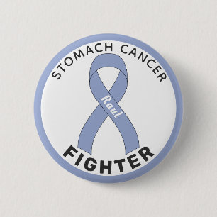 Badge Rond 5 Cm Stomach Cancer Fighter Ribbon White Button