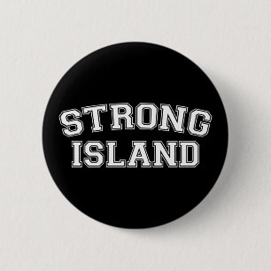 Badge Rond 5 Cm Strong Island, NYC, États-Unis