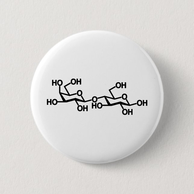 Badge Rond 5 Cm Structure du lait lactose (Devant)