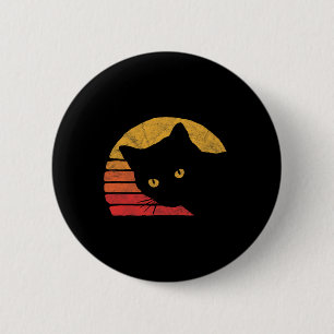 Badge Rond 5 Cm Style Chat 80vintage Retro Design détendu