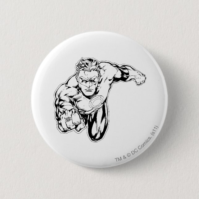 Badge Rond 5 Cm Style comique - sonnez dans l'avant, noir et blanc (Devant)