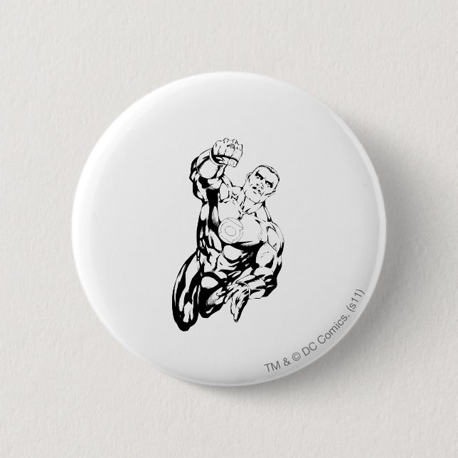 Badge Rond 5 Cm Style comique - volant, noir et blanc (Devant)