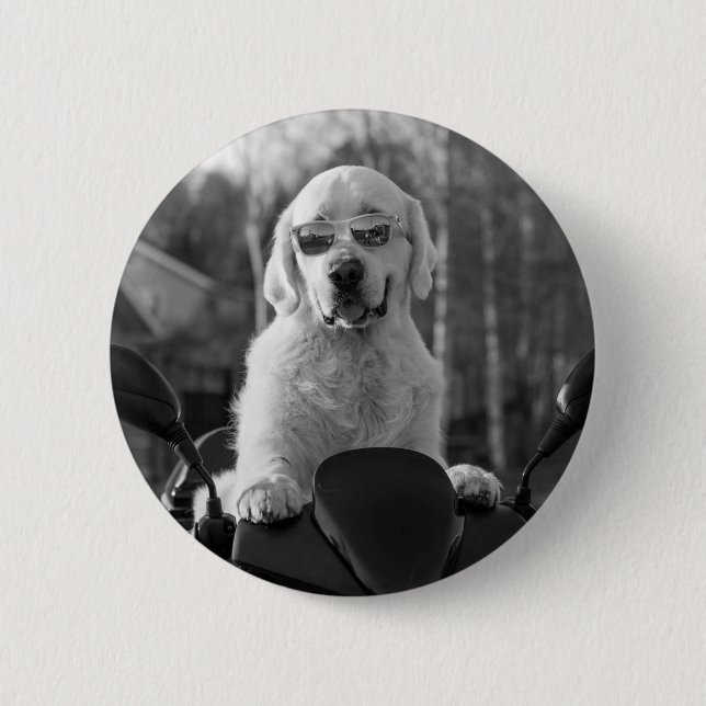 BADGE ROND 5 CM STYLE DE CHIEN (Devant)
