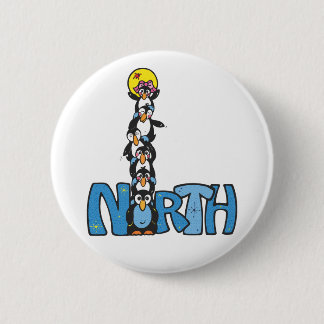 Badge Rond 5 Cm Style de pingouin de Pôle Nord