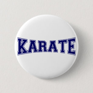 Badge Rond 5 Cm Style d'université de karaté