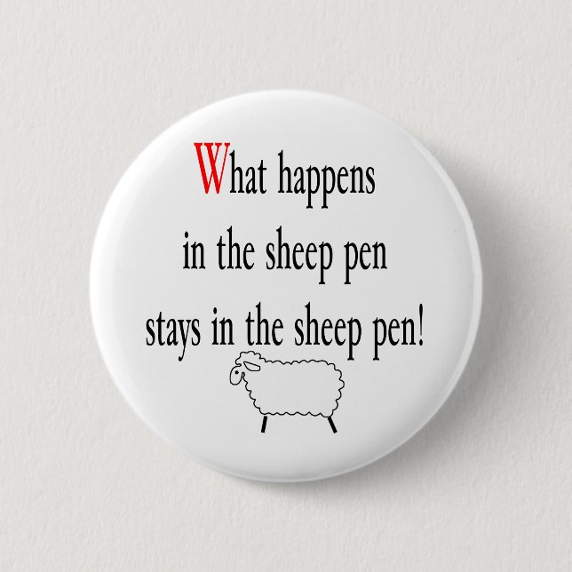 Badge Rond 5 Cm Stylo de moutons (Devant)