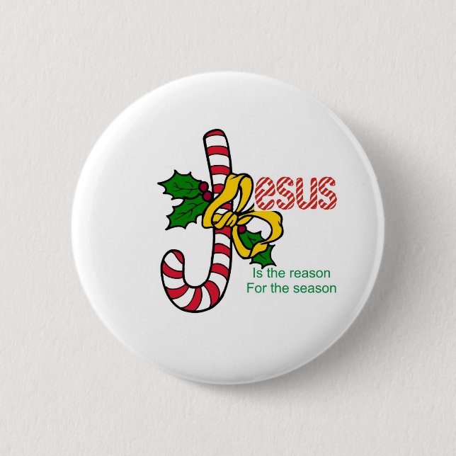 Badge Rond 5 Cm Sucre de canne de Jésus (Devant)