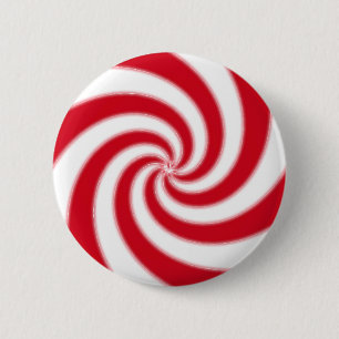 Badge Rond 5 Cm Sucrerie de menthe poivrée