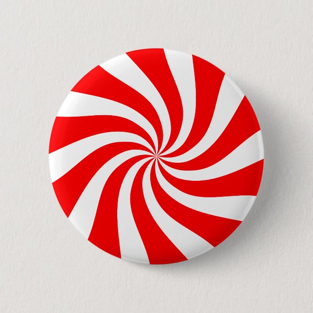 Badge Rond 5 Cm sucrerie de menthe poivrée (Devant)