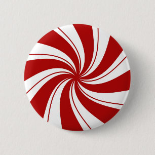 Badge Rond 5 Cm Sucrerie de menthe poivrée - bouton