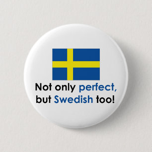 Badge Rond 5 Cm Suédois parfait