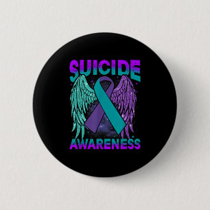 Badge Rond 5 Cm Suicide Sensibilisation Vêtements Ailes Ribbon Sui