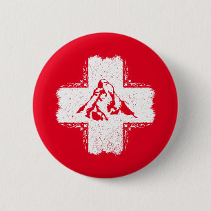 Badge Rond 5 Cm Suisse Alpes Matterhorn - Suisse