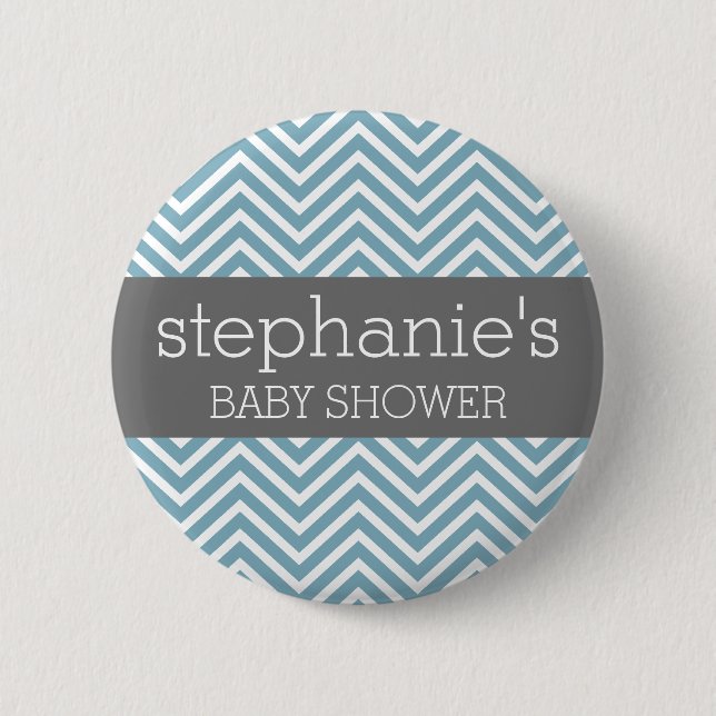 Badge Rond 5 Cm Suite Baby shower Pastel Blue & Grey (Devant)