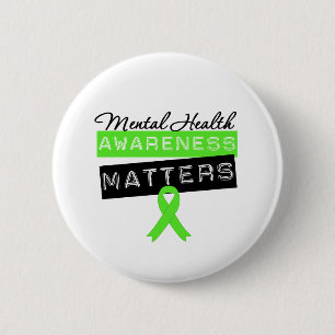 Badge Rond 5 Cm Sujets de conscience de santé mentale